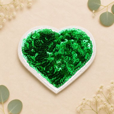 Toppe Toppa cuore con paillettes...