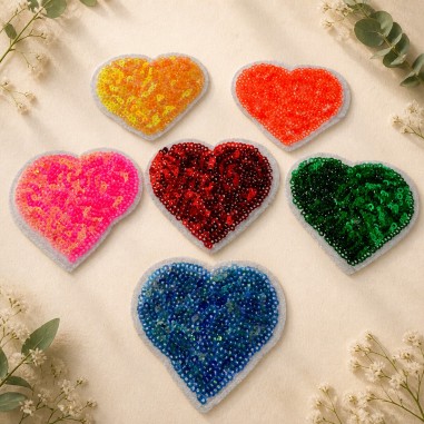 Toppe Toppa cuore con paillettes...