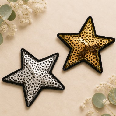Patch Toppe stelle con paillettes...