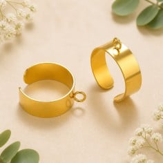 Base anello regolabile in Acciaio inox con anella 1pz - Varie larghezze - Gioie d'Oriente 2