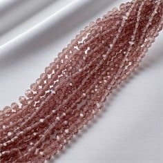 Filo di Mezzi Cristalli Melanzana chiaro Rondelle sfaccettate 3x4mm 105pz | GDO