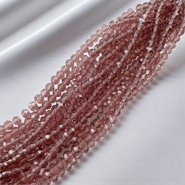Filo di Mezzi Cristalli Melanzana chiaro Rondelle sfaccettate 3x4mm 105pz | GDO