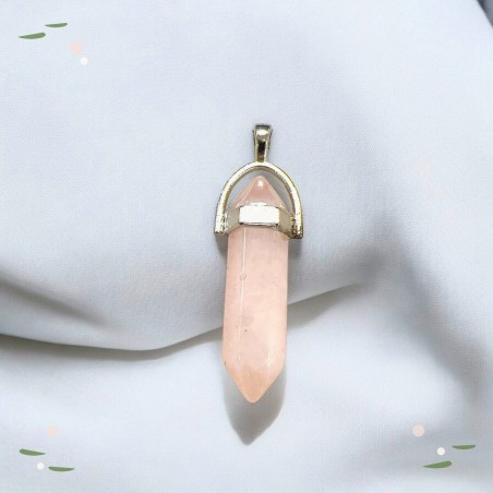 Ciondolo esagonale a punta in pietra dura o semipreziosa 40 x 12mm 1pz Gioie d'Oriente