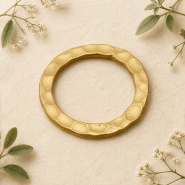 Ciondolo anella in zama oro 29 mm 2pz Gioie d'Oriente