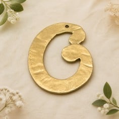 Ciondolo Zama forma particolare Oro e Argento 35x26mm 2pz Gioie d'Oriente 2