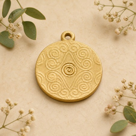 Ciondolo Zama ciondolo Oro e Argento 26x22 mm 2 Pz. Gioie d'Oriente