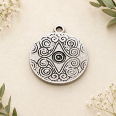 Ciondolo Zama ciondolo Oro e Argento 26x22 mm 2 Pz. Gioie d'Oriente 2