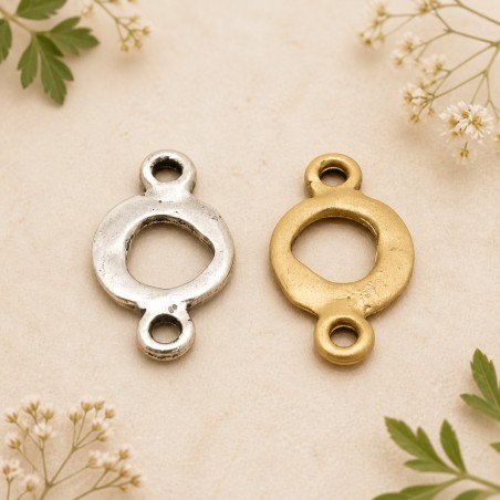 Ciondolo Zama inframezzo piccolo 20x12 mm 10 Pz Gioie d'Oriente