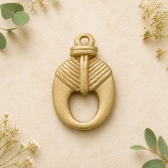Ciondolo in zama oro e argento 23 x 13 mm 2pz Gioie d'Oriente 2