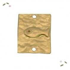 Connettore rettangolare con pesce in zama 18 x 13 mm 2pz Gioie d'Oriente 2