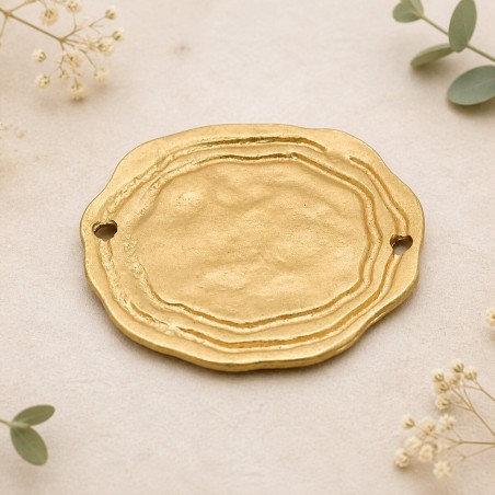 Ciondolo inframezzo tondo in zama oro 27 x 25 mm 2pz Gioie d'Oriente