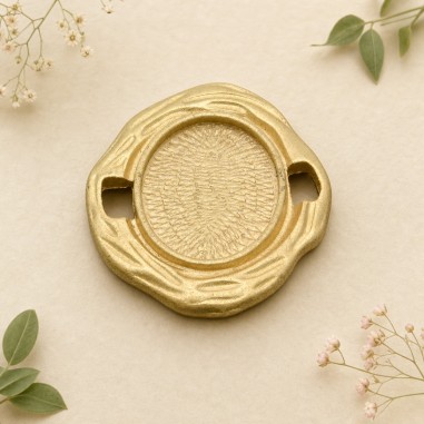 Ciondolo cameo in zama oro e argento 29 x 24 mm 2pz Gioie d'Oriente