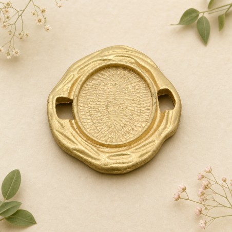 Ciondolo cameo in zama oro e argento 29 x 24 mm 2pz Gioie d'Oriente