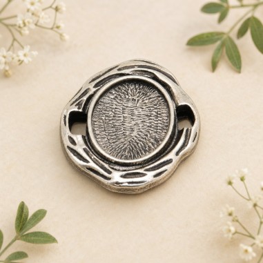 Ciondolo cameo in zama oro e argento 29 x 24 mm 2pz Gioie d'Oriente