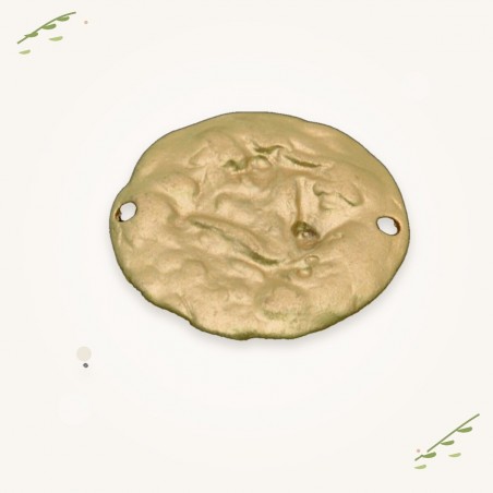 Connettore tondo irregolare martellato in zama 19 mm 2pz Gioie d'Oriente