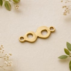 Ciondolo inframezzo in zama oro 21 x 8 mm 10pz Gioie d'Oriente