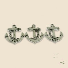 Ciondolo charms Ciondoli Ancore 21 x 26 mm 3 pz. Gioie d'Oriente