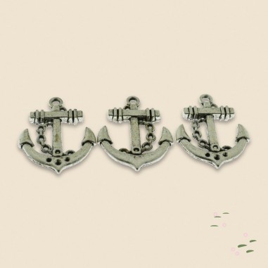 Ciondolo charms Ciondoli Ancore 21 x 26 mm 3 pz. Gioie d'Oriente