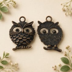 Ciondolo Gufo Ciondolo charms colore rame 23x35 mm pz 1 Gioie d'Oriente