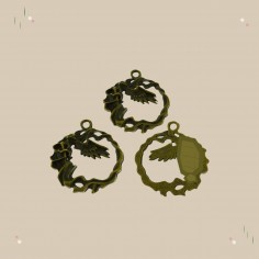 Ciondoli Albero della vita in metallo bronzo 34x30 mm 3pz Gioie d'Oriente