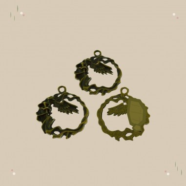 Ciondoli Albero della vita in metallo bronzo 34x30 mm 3pz Gioie d'Oriente