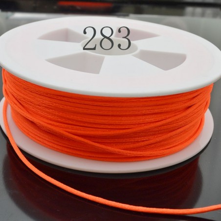 Coda di topo filo raso poliestere arancione fluo 1 mm 5 mt - Gioie d'Oriente