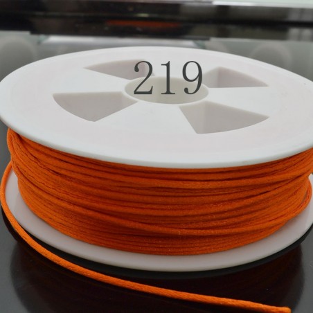 Coda di topo filo raso poliestere arancione 1 mm 5 mt - Gioie d'Oriente