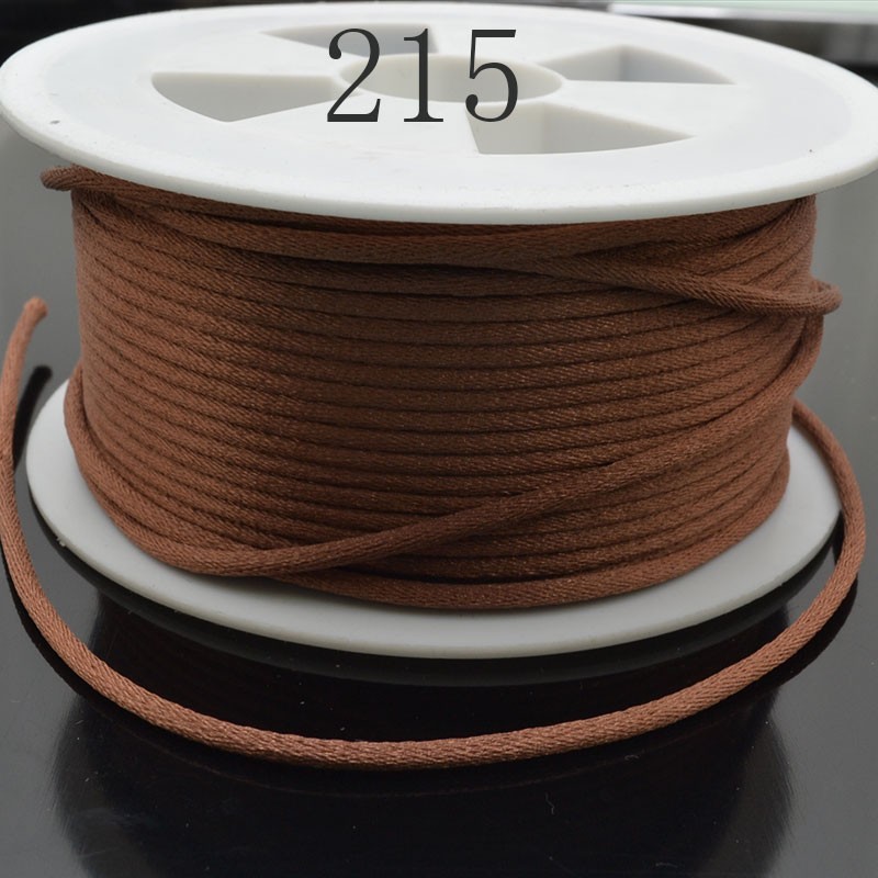 Coda di topo filo raso poliestere marrone 1 mm 5 mt - Gioie d'Oriente
