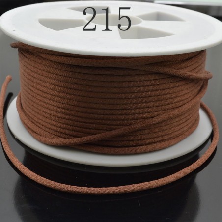Coda di topo filo raso poliestere marrone 1 mm 5 mt - Gioie d'Oriente