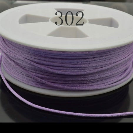 Coda di topo filo raso poliestere lillà 1 mm 5 mt - Gioie d'Oriente