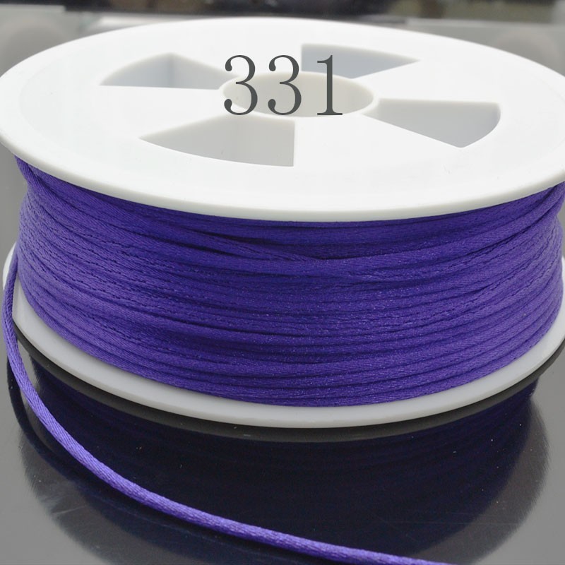 Coda di topo filo raso poliestere viola 1 mm 5 mt - Gioie d'Oriente
