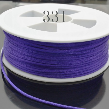 Coda di topo filo raso poliestere viola 1 mm 5 mt - Gioie d'Oriente