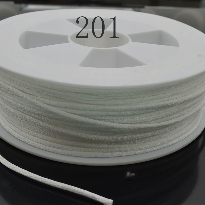 Coda di topo filo raso poliestere bianco 1 mm 5 mt - Gioie d'Oriente