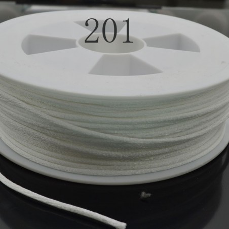 Coda di topo filo raso poliestere bianco 1 mm 5 mt - Gioie d'Oriente