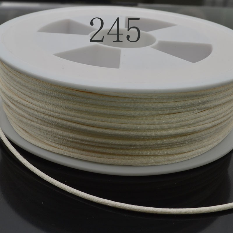 Coda di topo filo raso poliestere panna 1 mm 5 mt - Gioie d'Oriente