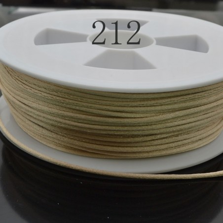 Coda di topo filo raso poliestere beige chiaro 1 mm 5 mt - Gioie d'Oriente