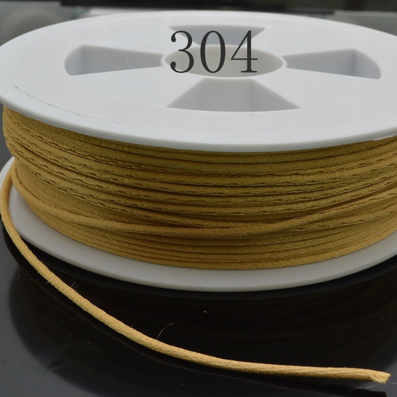 Coda di topo filo raso poliestere cognac 1 mm 5 mt - Gioie d'Oriente