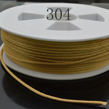 Coda di topo filo raso poliestere cognac 1 mm 5 mt - Gioie d'Oriente