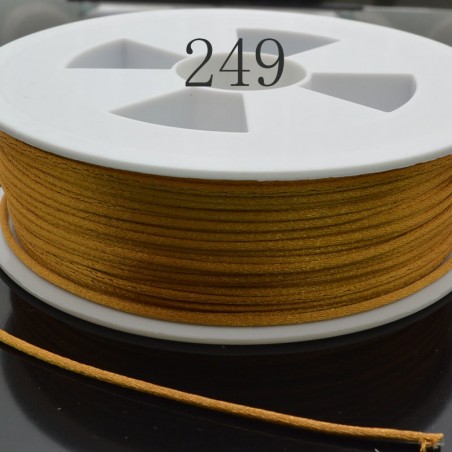Coda di topo filo raso poliestere tabacco 1 mm 5 mt - Gioie d'Oriente
