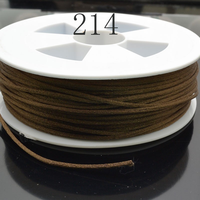 Coda di topo filo raso poliestere nocciola 1 mm 5 mt - Gioie d'Oriente