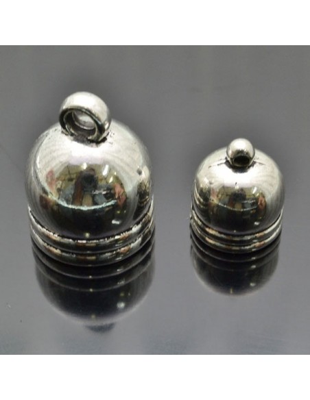 Capicorda terminali per cuoio cordino foro largo 10 x 13 mm 1pz Gioie d'Oriente