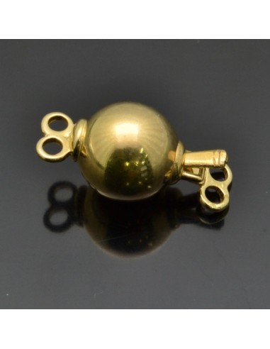 Chiusura a palla con doppio foro 12 mm in argento 925%