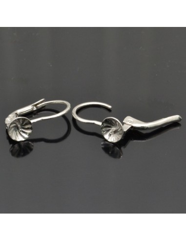 Monachelle chiuse 15 mm con piatto e perno 5 mm in argento 925%