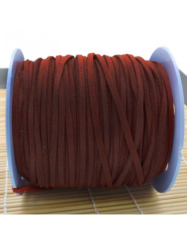 Filo in alcantara qualità superiore per bigiotteria alto 3 mm 1 mt