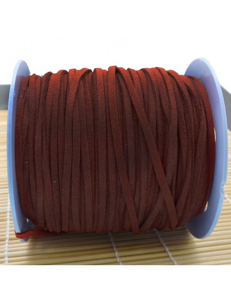 Filo in alcantara qualità superiore per bigiotteria alto 3 mm 1 mt