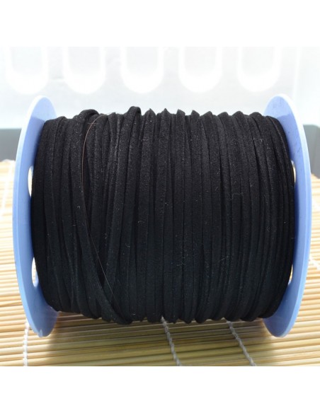 Filo in alcantara qualità superiore per bigiotteria alto 3 mm 1 mt