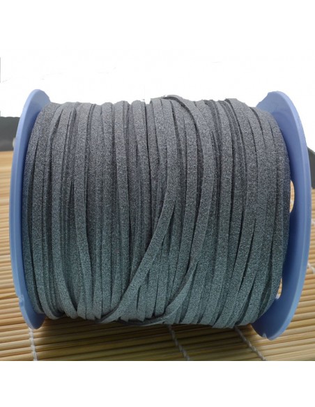 Filo in alcantara qualità superiore per bigiotteria alto 3 mm 1 mt
