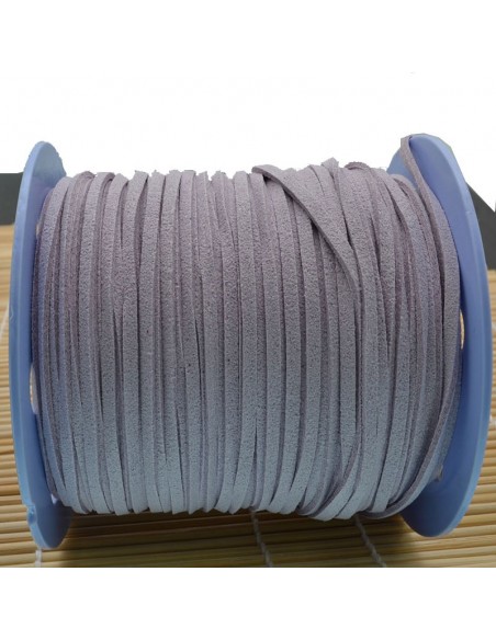 Filo in alcantara qualità superiore per bigiotteria alto 3 mm 1 mt