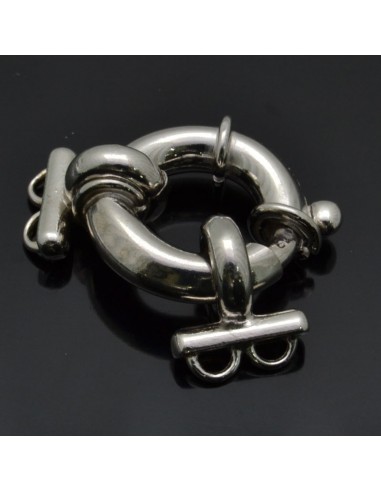 Moschettone chiusura con ganci 11 mm in argento 925%