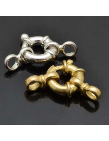  Moschettone chiusura con ganci anelle 5 mm in argento 925%